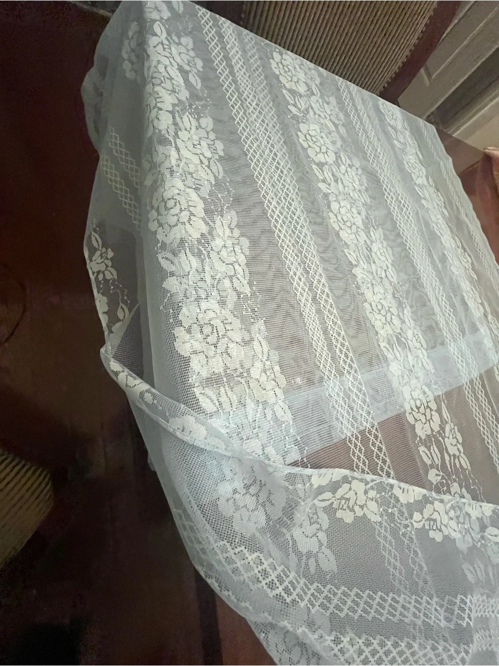 Light Blue Sheer Mesh Fabric Panel/ Curtain (2)